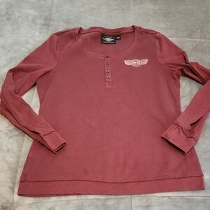 Harley-Davidson Burgundy Long Sleeve Shirt